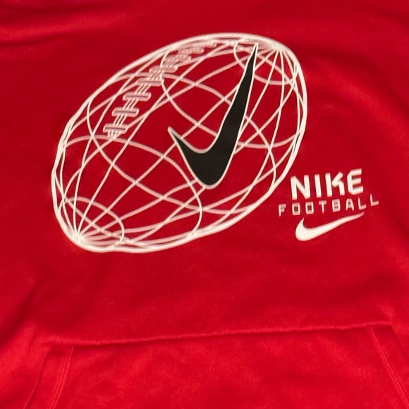Nike Men's Red Graphic Football Hoodie - Picture 2 of 6